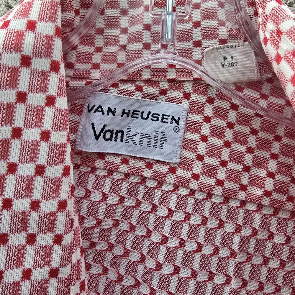 Van Heusen Red and White Patterned Shirt